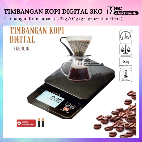 Timbangan Kopi Digital 3KG / 0.1g Timbangan elektronik digital electronic scale kopi coffee 3kg