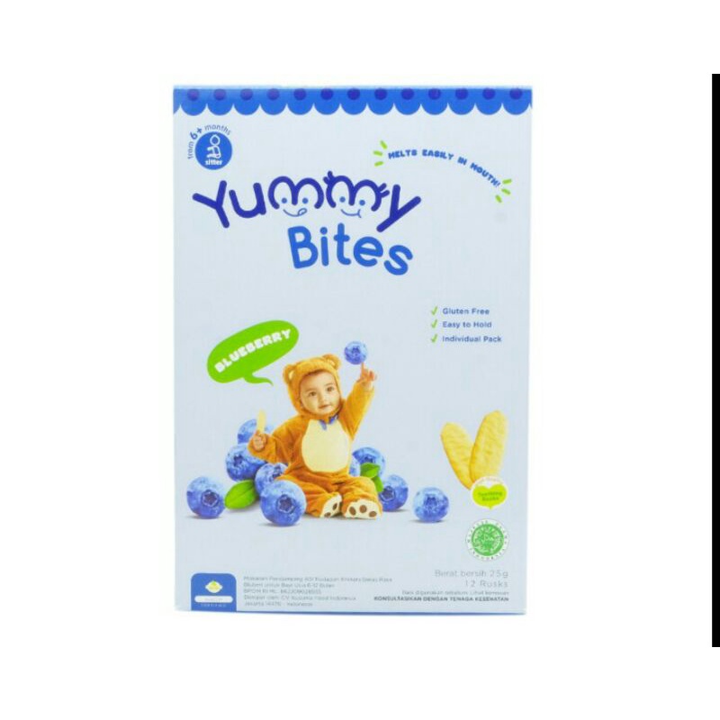 Yummy Bites Biskuit Bayi Blueberry Box 25 g