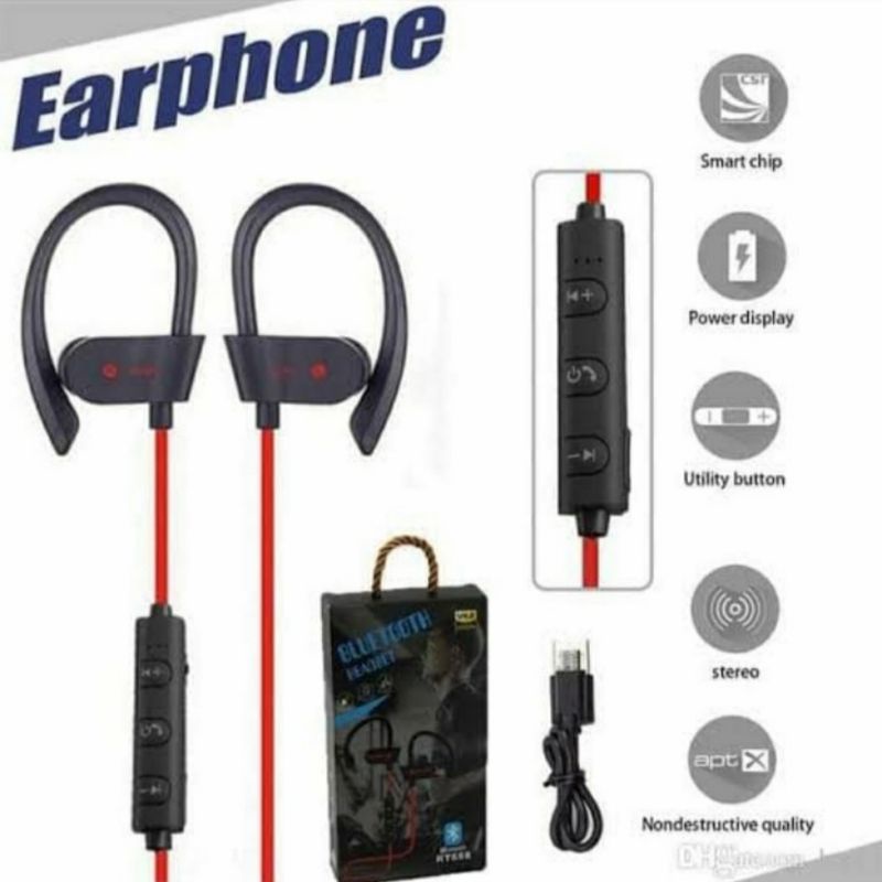 Handsfree Wireless Sport Earphone RT558 Bass Synergies V4.2 RT558 BT