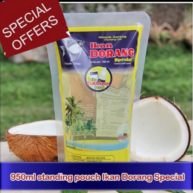 

Promo Minyak Kelapa Ikan Dorang Spesial Refill 950 ML / Minyak Goreng