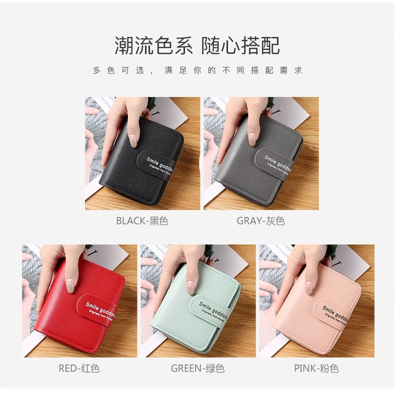 ASIN829 Dompet Lipat Mini Mode Pendek Dompet Wanita Lipat Ritsleting Mode Wanita Impor 818 Dompet Wanita Dompet Mini Dompet Fashion Wanita Dompet Koin