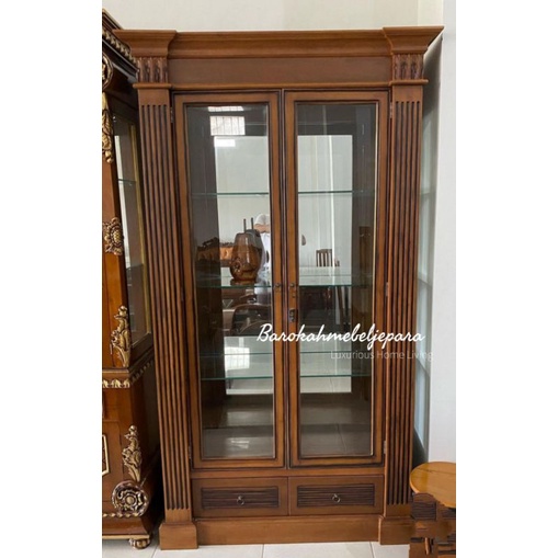 Lemari Hias Minimalis Jati