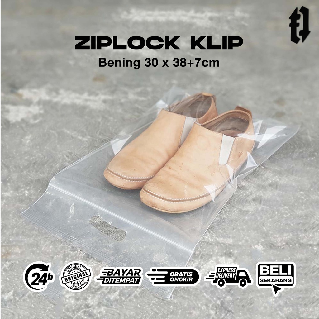 Kantong Plastik plastic Pe Zip Lock Ziplock Klip Clip Plong Oval Packing Packaging LAUNDRY Distro Ka