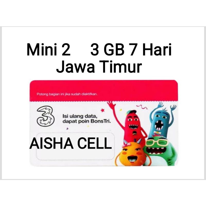 Voucher 3 Tri Three MINI 2 Jawa Timur