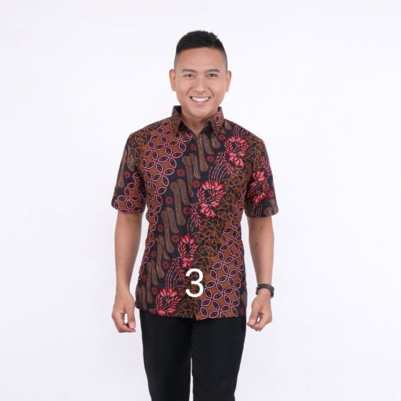 Maura Chouple Batik Seragam Batik Chouple Atasan Batik Wanita Seragam Kantor-B3