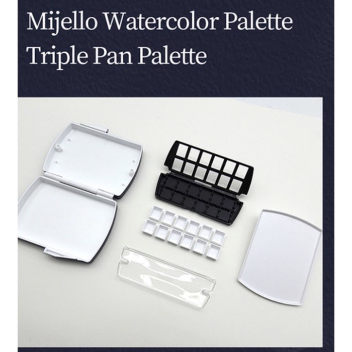 Mijello Triple pan Pallete 12 dan 24 pan