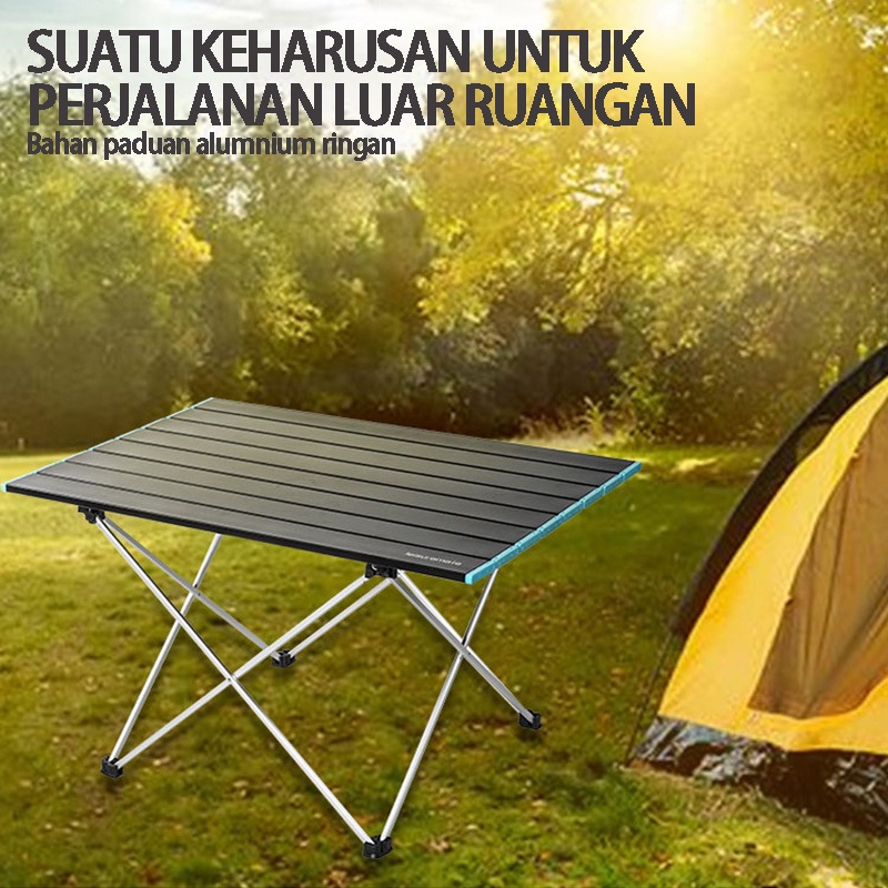 Luar ruangan portabel aluminium alloy tenda meja lipat sederhana meja campin