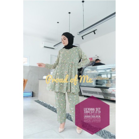 [GAJIAN SALE] ALL SERIES LD 120 / DAILY SET / ONE SET JUMBO / PIYAMA WANITA JUMBO-V - Liliana