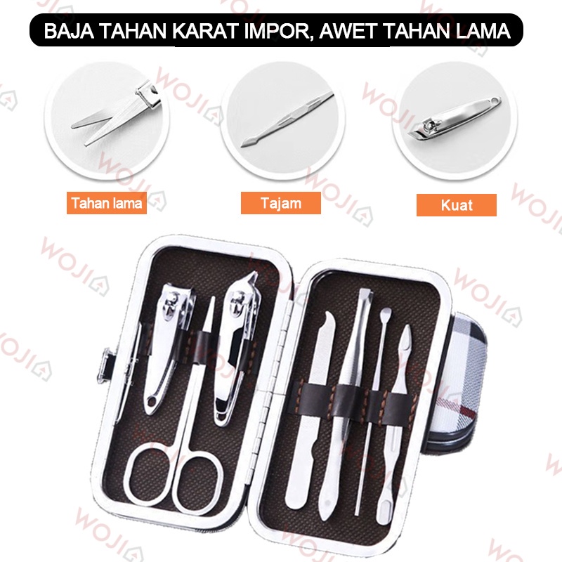 Gunting kuku set isi 7 pcs/Manicure Pedicure wanita/Nail Art Set 7in1