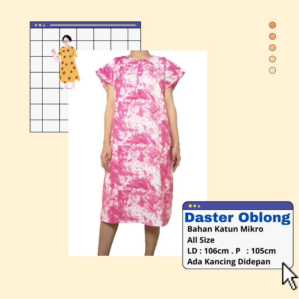 Daster Kekinian / Daster Oblong / Daster Lengan Pendek