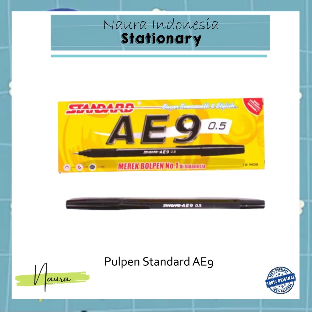 

Bolpen AE9 Standard Black - PACK | Pulpen Standard