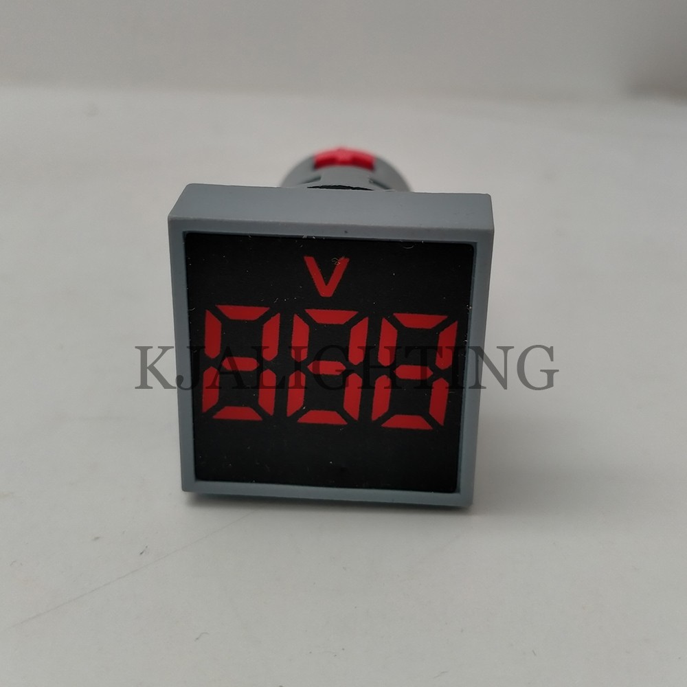 PILOT VOLTMETER MERAH KOTAK AD 16-22FVD