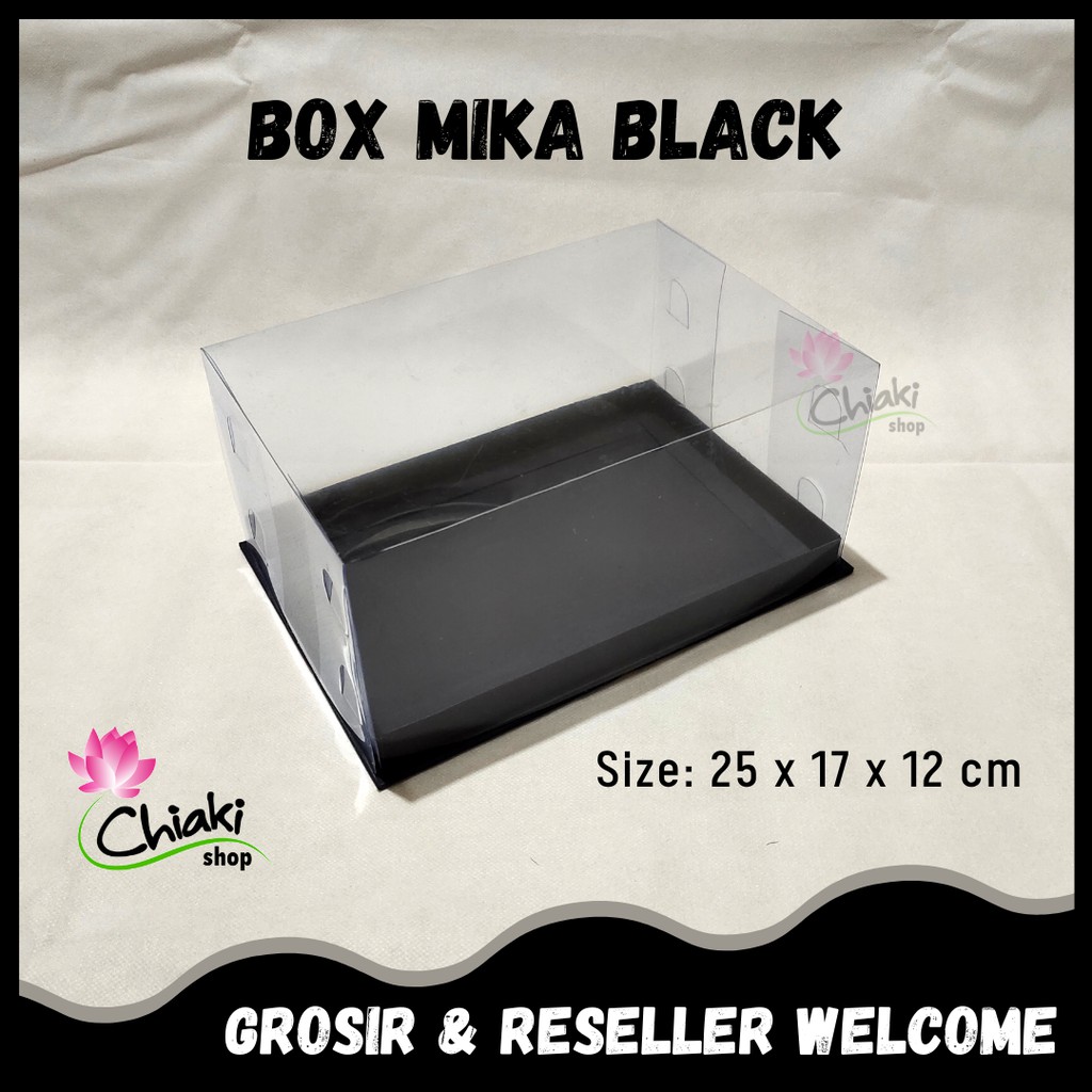 

Box Mika ALAS BLACK 25 x 17 x 12 Cupcake isi 6 Cake Pudding Tart Dus HITAM Karton Tebal Chiaki Kotak