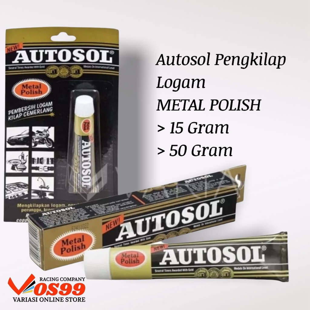 Autosol Metal Polish Pembersih Logam 50 Gram - 15 Gram