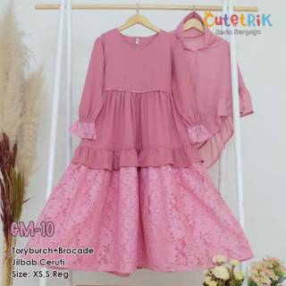 GM 10 Baju  Muslim Anak Perempuan Gamis  Brokat  Cutetrik 