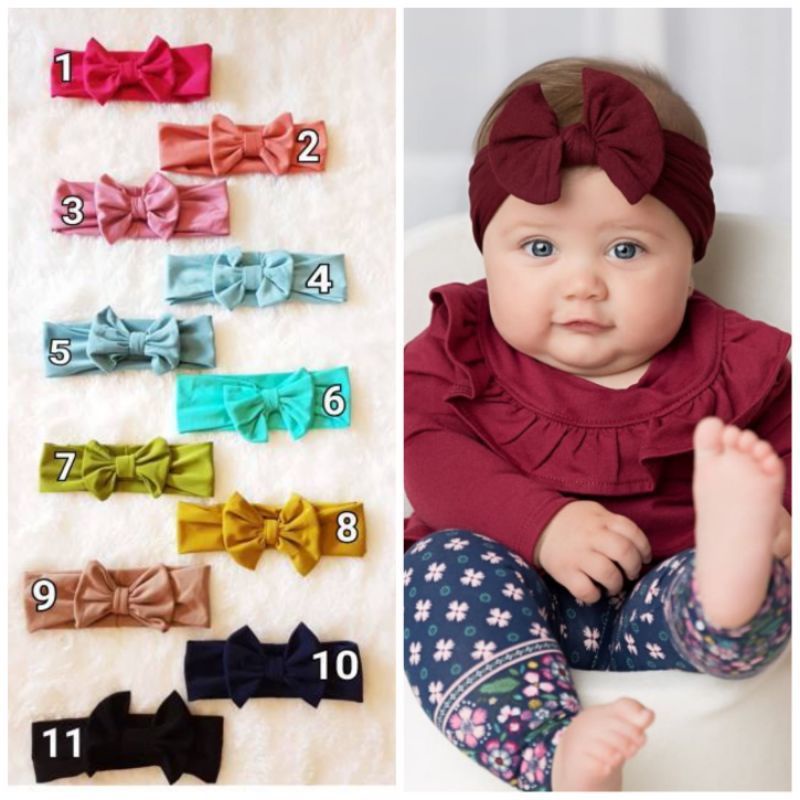 DK Bandana NEWBORN / Top Knot / Headband / Bandana Anak Perempuan - Grup 2