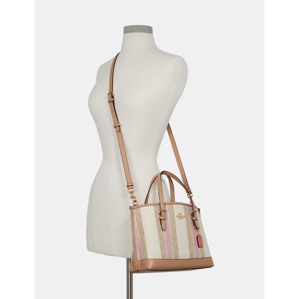 Coach Mollie Tote 25 In Signature Jacquard With Stripes (C4086)