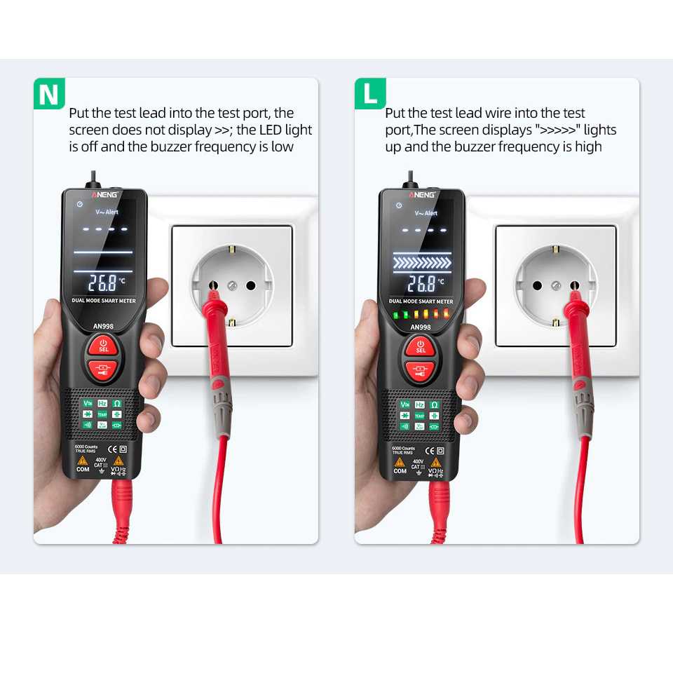 (BISA COD) RVOSTR ANENG Digital Multimeter Voltage Tester - AN998