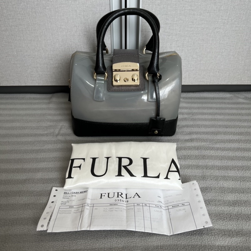 Preloved Furla Candy Vanilla Mini Satchel