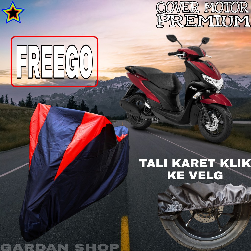 Sarung Motor FREEGO Hitam MERAH Body Cover Penutup Pelindung Motor Freego PREMIUM