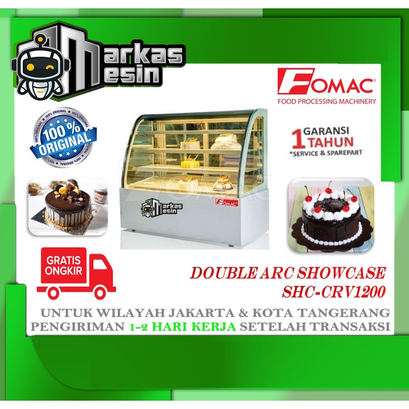 Showcase Kue FOMAC / Showcase Cake Double ARC SHC-CRV1200