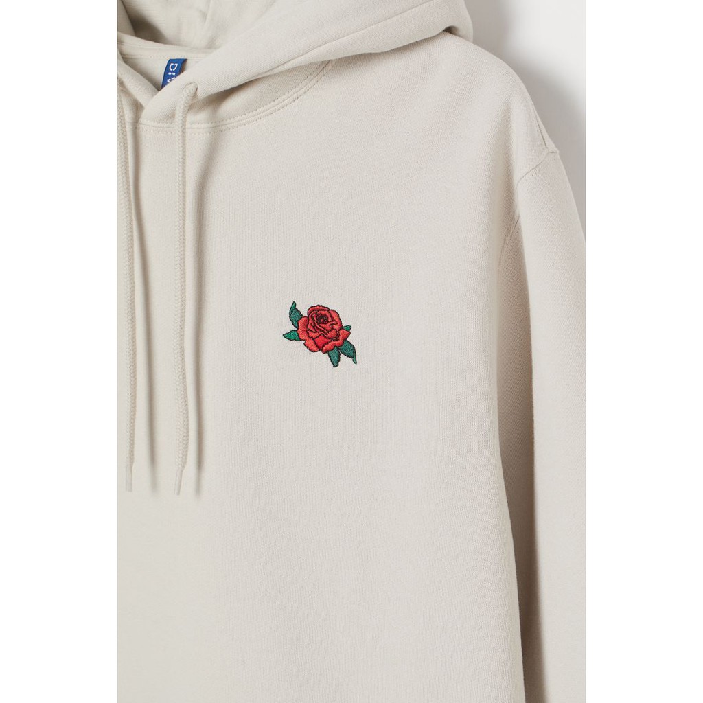 Hoodie H&amp;M Rose Bordir Hoodie rose small hnm original Sweater simple