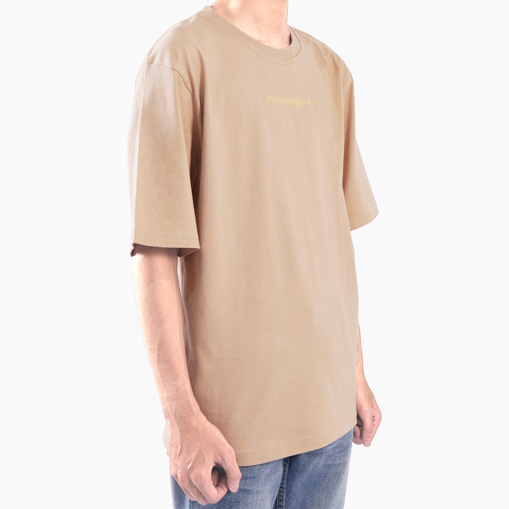 Pluviophile Tshirt kaos Basic oversize Beige