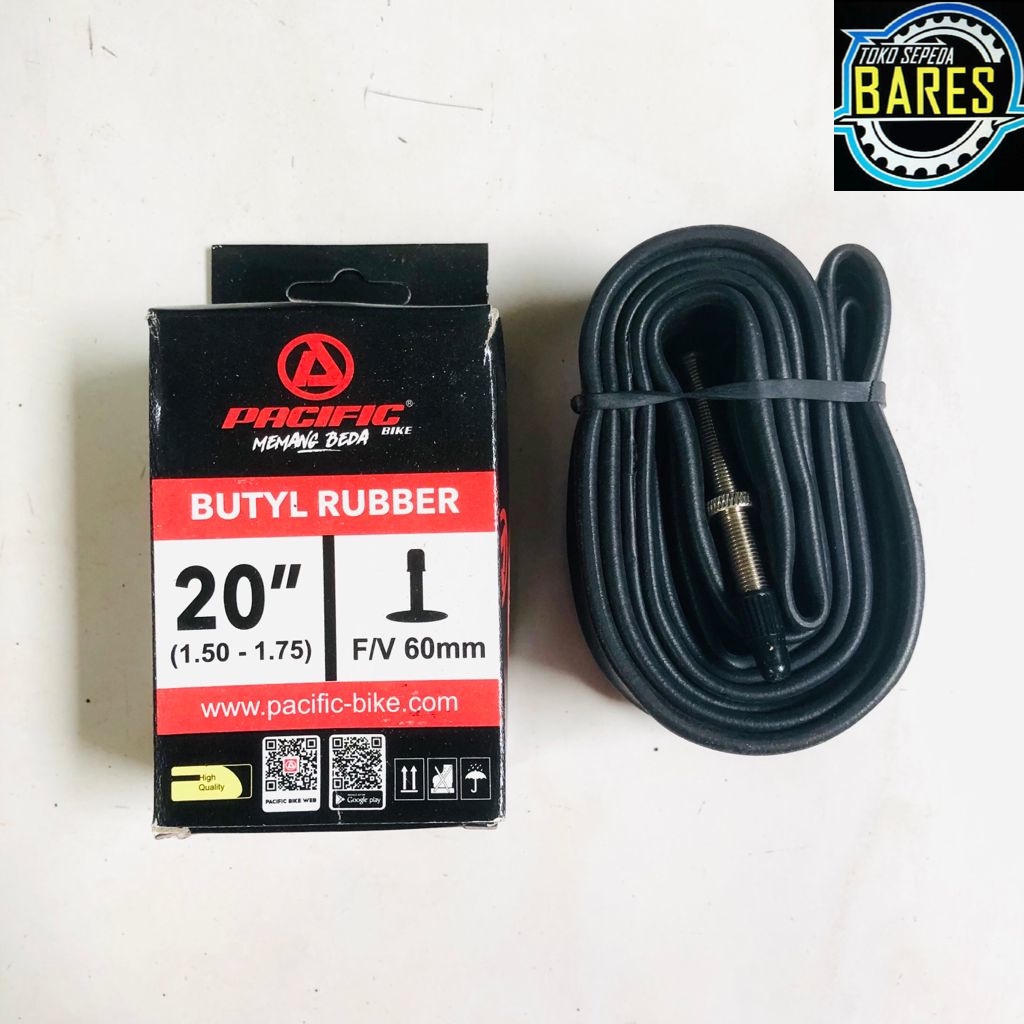 Ban Dalam Sepeda Pacific 20 x 1.50 - 1.75 SP-B247 Butyl Rubber French Valve