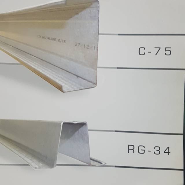 RANGKA ATAP BAJA RINGAN/GALVALUM CANAL C/C TRUSS C75 TEBAL 0,75mm Ex. JAINDO/GSTEEL