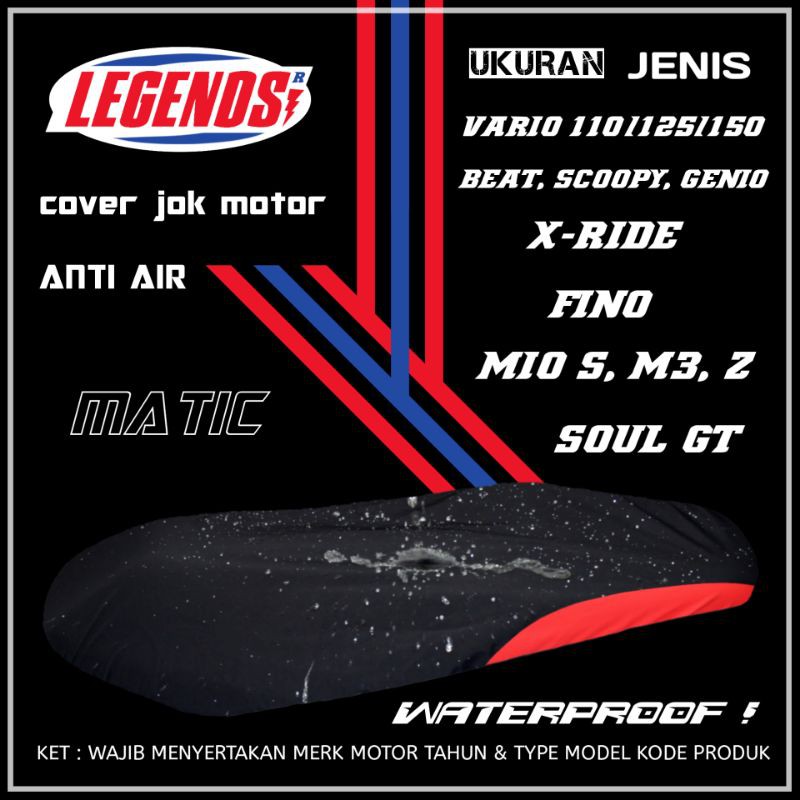 Cover Jok Motor VARIO,SCOOPY,BEAT,MIO,SOUL GT / Sarung Jok Anti Air