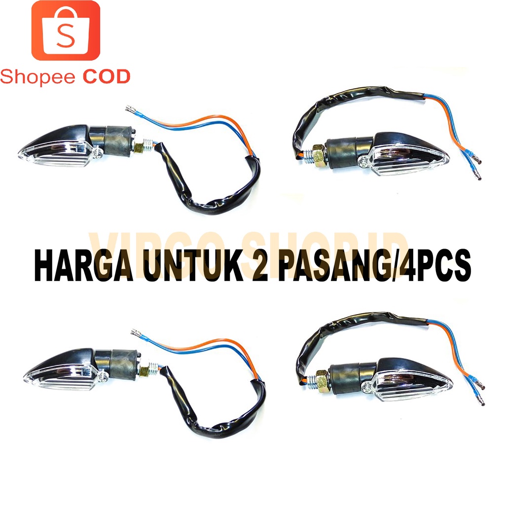 4 Pcs Lampu SEN Motor Sport Ukuran kecil (2 Pasang ) / Lampu Sen Vixion Old / Lampu Sen Vixion New / Lampu Sen Cb / Lampu Sen Vario 2021 / Lampu Sen Ninja / Lampu Sen CBR / Lampu Sen R15