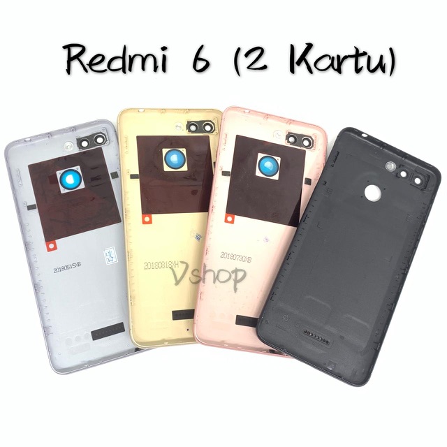 BACKDOOR - BACK CASING - HOUSING XIAOMI REDMI 6 DUAL SIM TUTUP BATERAI