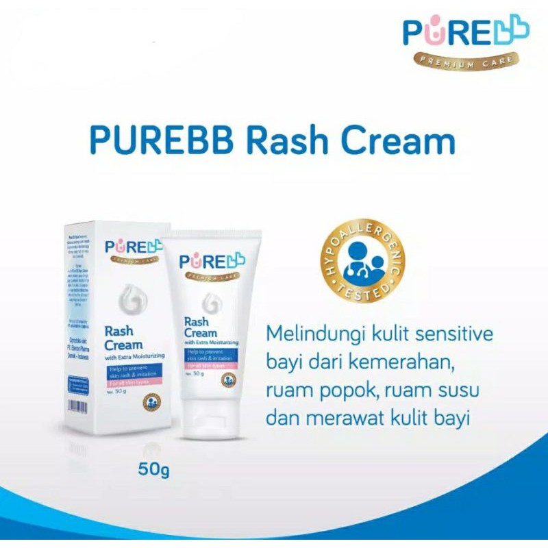 Purebb rash cream 50 gr /cream ruam kulit