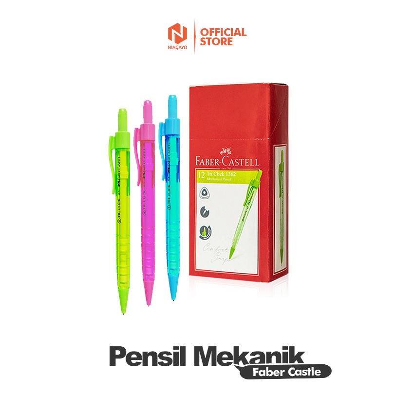 

Pensil Mekanik Faber Castell 2B 05 mm Tri Click Dan Isi Ulang Refill Random Color