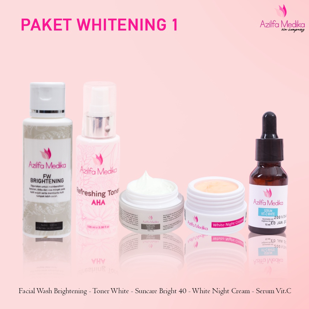 Azilfa Medika Whitening Cream Package Paket Krim Whitening