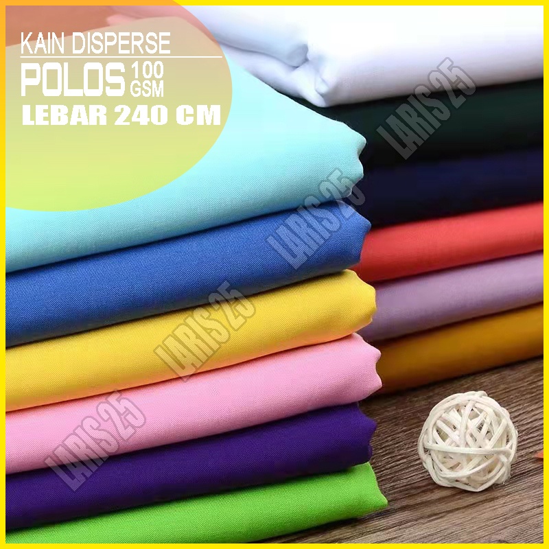 TERMURAH BAHAN KAIN PER ROLL 100 METER TERLARIS KATUN MIKROTEX KAIN WARNA POLOS  DISPERSE KATUN MIKROTEX 95-100 GSM