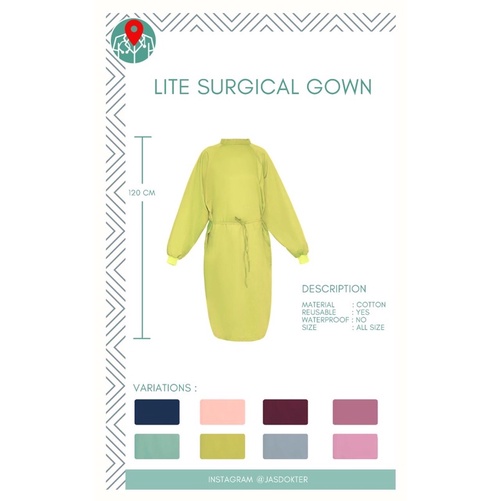 Lite Surgical Gown APD Jubah Reusable