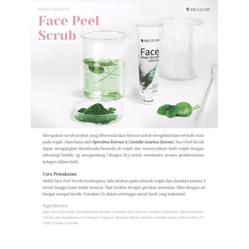 FACE PEEL SCRUB MS GLOW TERMURAH