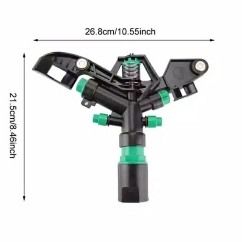 Sprinkler 4 Nozzle Alat Irigasi Bisa Berputar Jangkauan Luas dan Merata