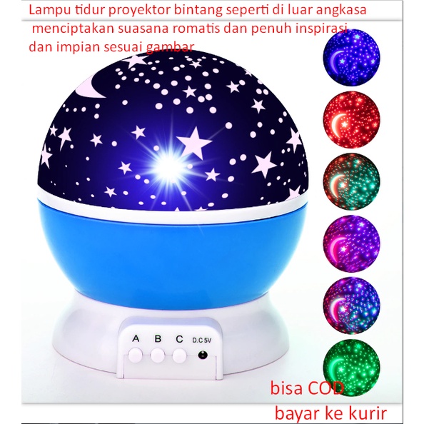 Lampu tidur proyektor bintang seperti di luar angkasa menciptakan suasana romatis dan penuh inspiras