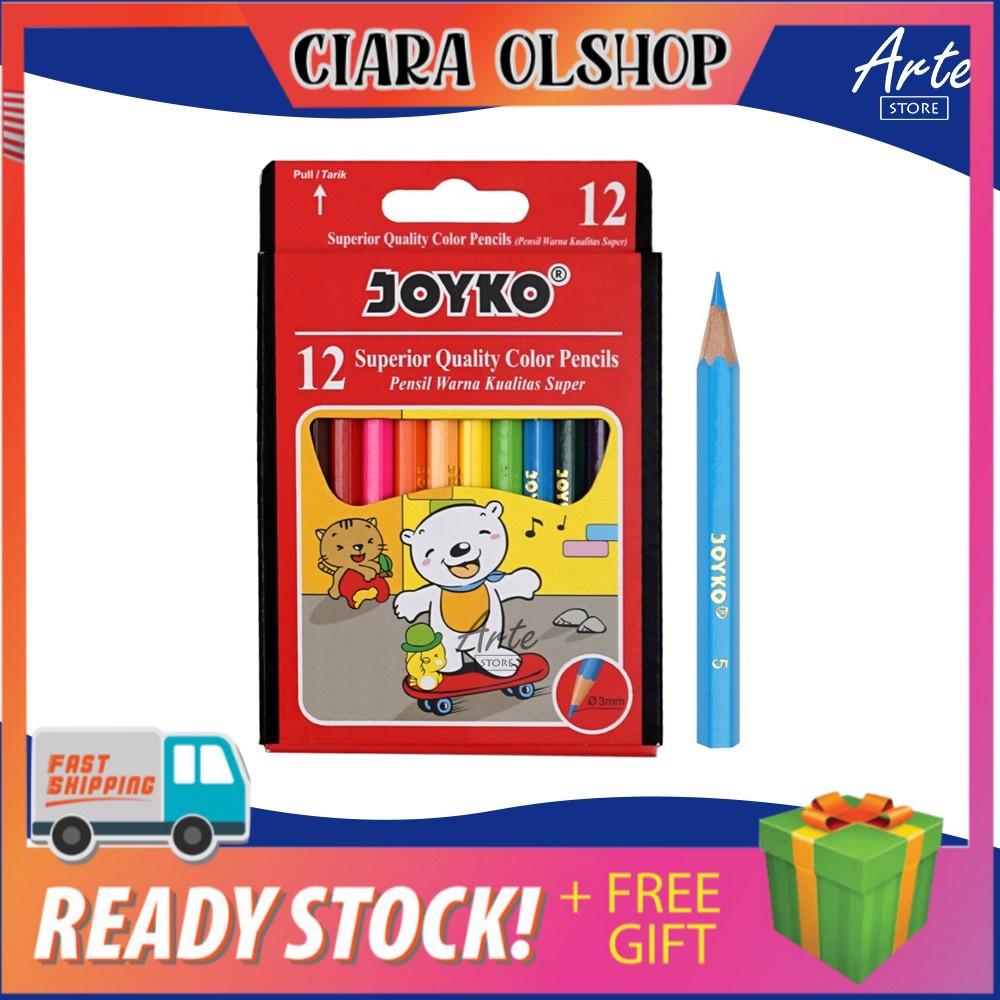 

Pensil Warna Kecil - Joyko Mini Color Pencil 12 Warna