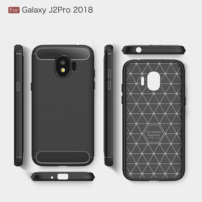 Case Samsung J2 Pro Soft Case Ipaky Carbon