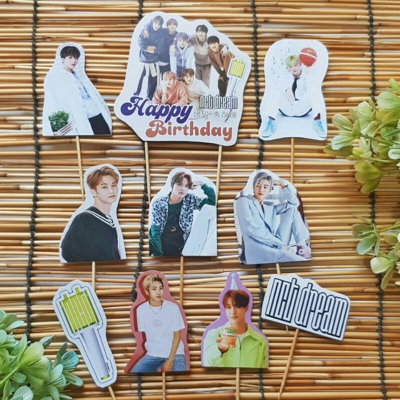 topper toper tusukan hiasan kue cake ulang tahun happy birthday karakter NCT dream