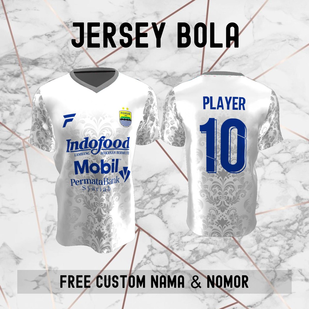 Jersey Batik Persib Bandung Klub Bola Baju Kaos Custom Nama dan Nomor Punggung - 1065