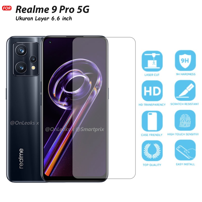 Tempered Glass Realme 9 Pro - Anti Gores Kaca Premium Quality