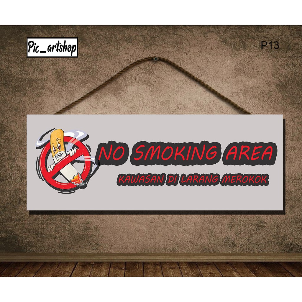 Hiasan Dinding No smoking area