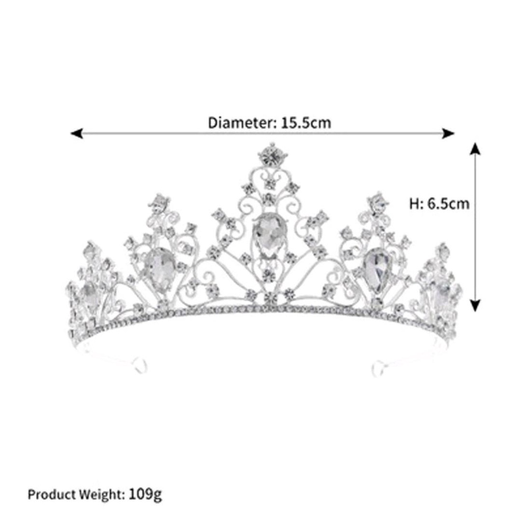 Asoka Silver And Gold Crown - Mahkota Aksesoris Kepala Pengantin Elegan