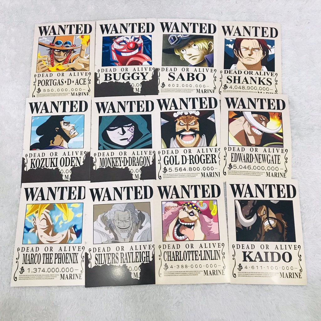 Poster Old Era Set Anime Manga One Piece Mugiwara