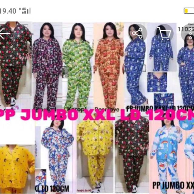 Olv Baju Tidur Piyama Pp Jumbo Xxxl Macam Macam Motif Shopee Indonesia