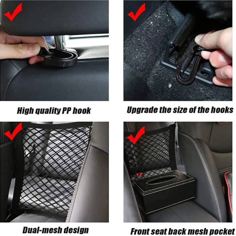 Jaring Tengah Jok Mobil Sekat Seat Organizer